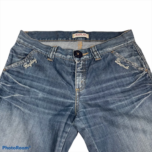 Replay Brand Jeans Embroidered Logo 